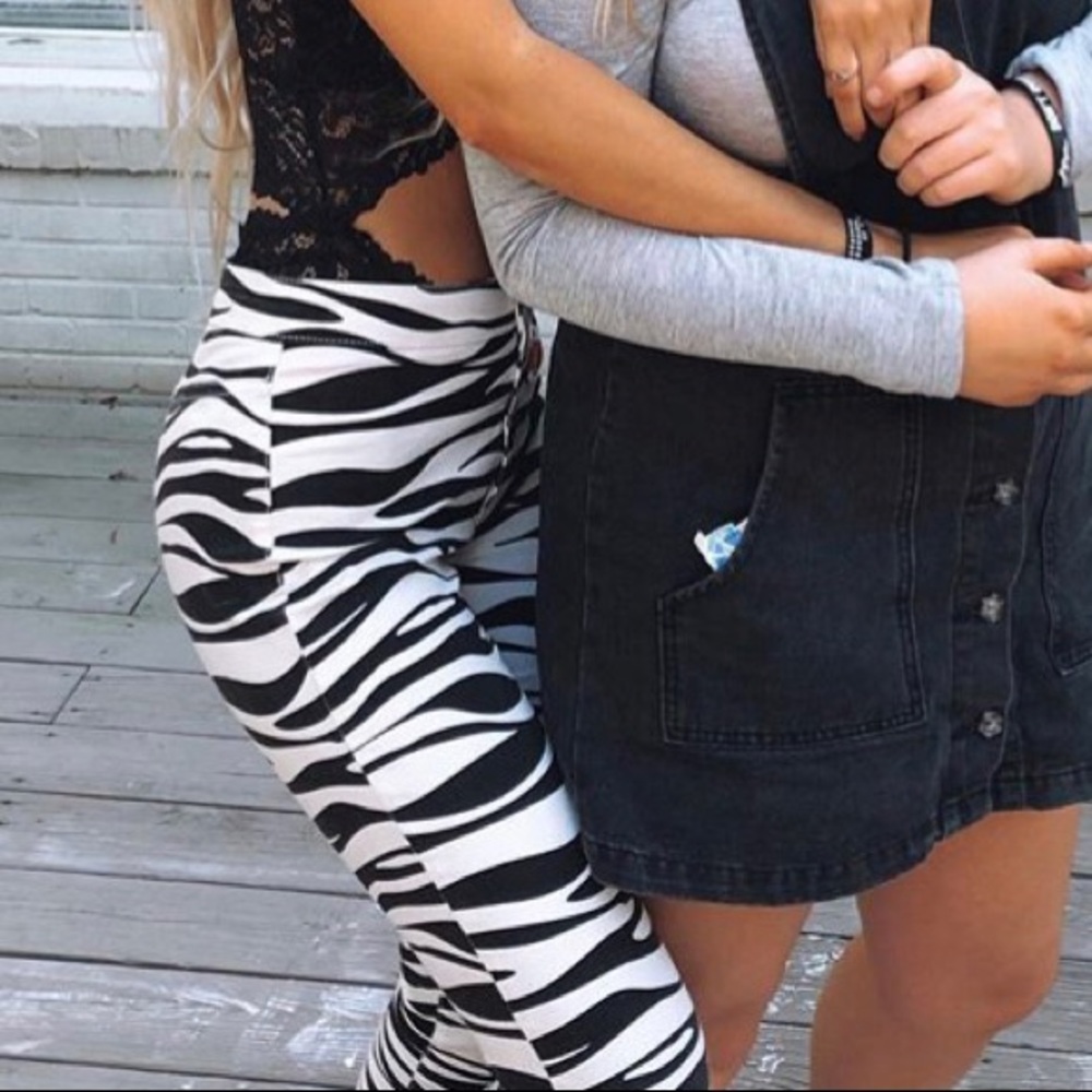 Free people zebra pants